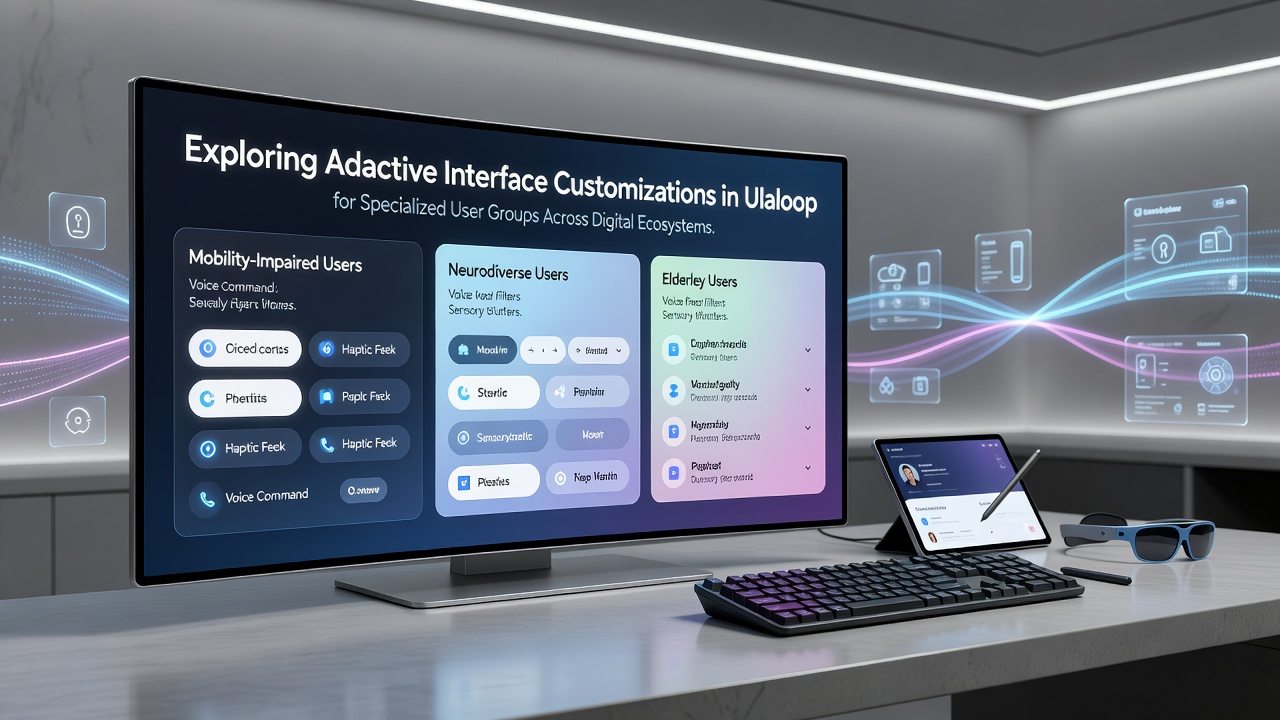 Exploring Adaptive Interface Customizations in Ulaloop for Specialized User Groups Across Digital Ecosystems